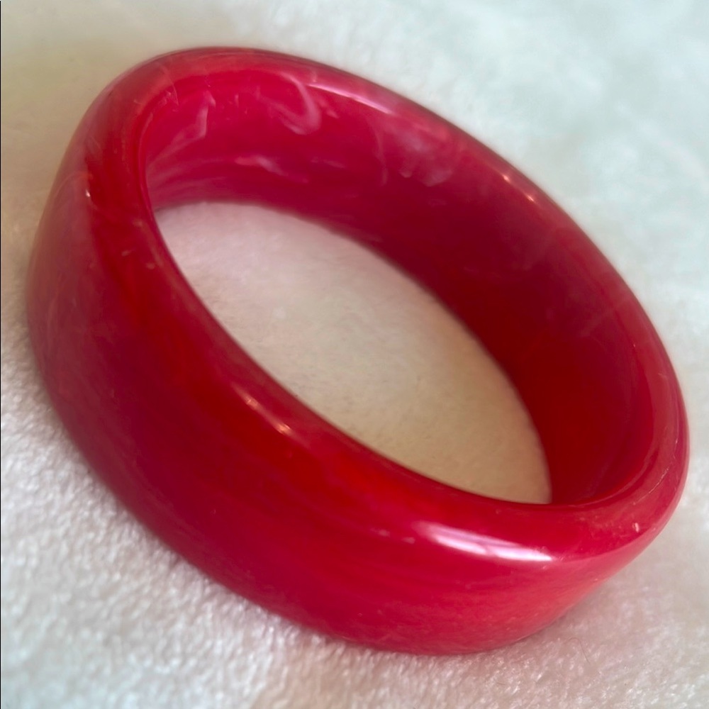 Elegant Red Bangle Bracelet